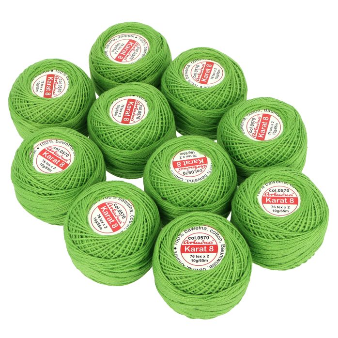 Kordonek Karat 8 10g 65m kolor (570) 1699 zielony jasny op.10szt.