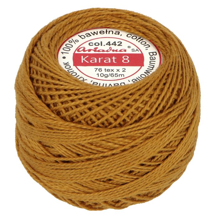 Kordonek Karat 8 10g 65m kolor 442 (1728) miodowy op.10szt.