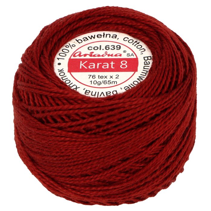 Kordonek Karat 8 10g 65m kolor 639 (1734) brązowy jasny op.10szt.