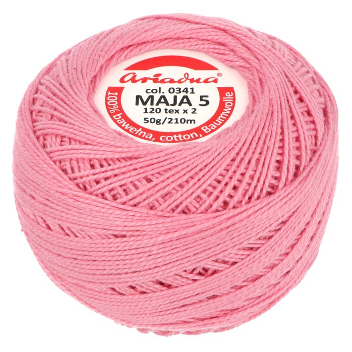 Kordonek Maja 5 50g 210m kolor 0341 różowy