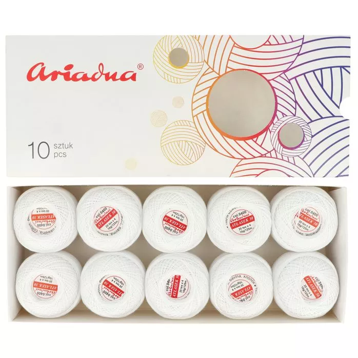 Kordonek Atłasek 30 10g 125m kolor 0400 (1500) biały