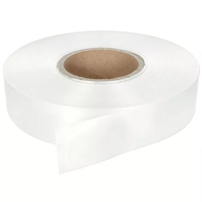 Taśma na wszywki – satyna biała 40 mm / 200 mb