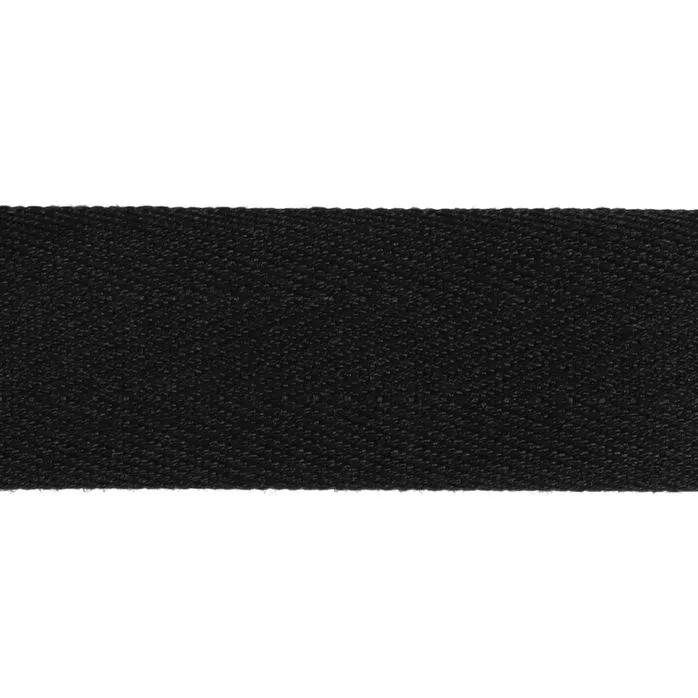 Taśma bawełniana jodełka 30mm kolor czarny 50mb