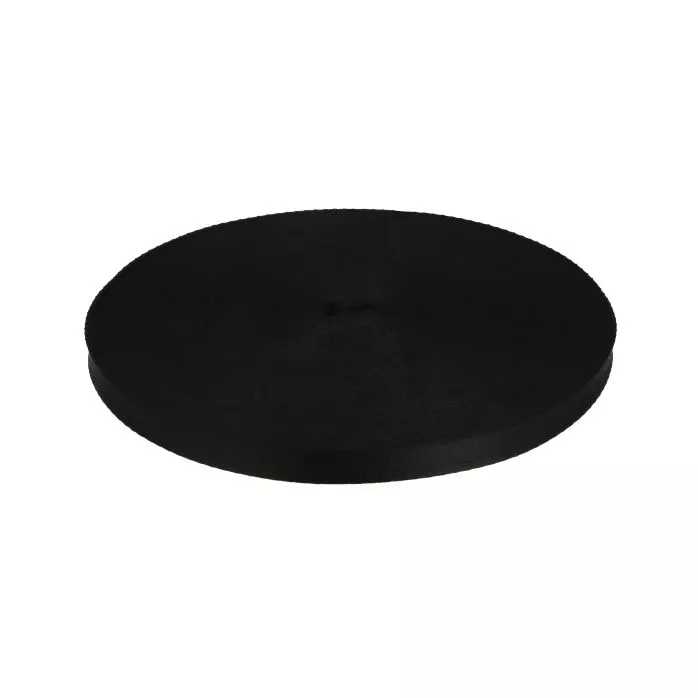 Taśma bistorowa do smyczy 15mm kolor czarny 49mb