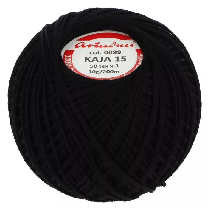 Kordonek Kaja 15 30g 200m kolor 0099 czarny