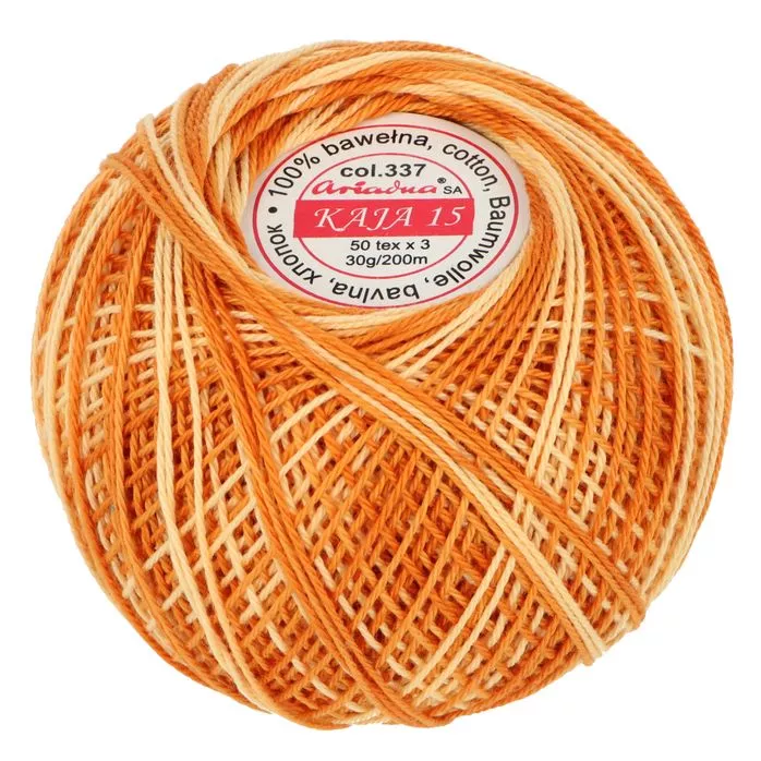 Kordonek Kaja 15 30g 200m kolor 0337 złoty cieniowany