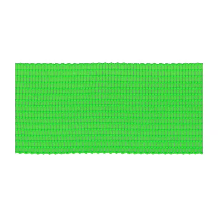 Taśma lamówka dziana 15mm kolor zielony odblask 50mb