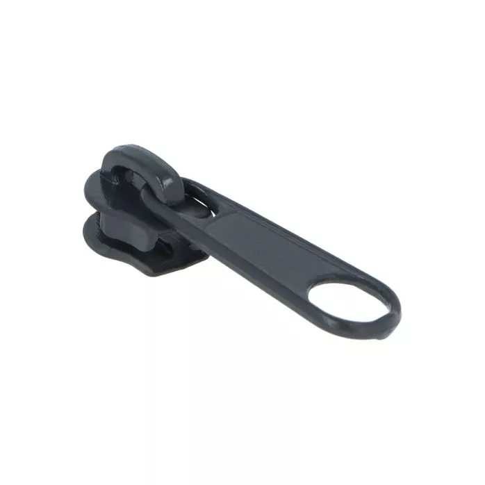Suwak kordel do taśmy suwakowej spiralnej #3 non-lock kolor szary ciemny 500szt.