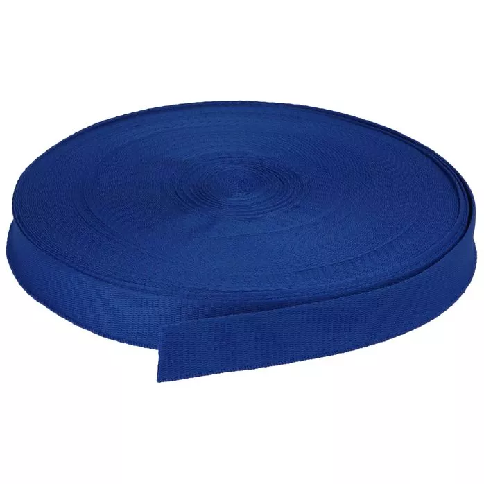 Taśma bistorowa do smyczy 20mm kolor niebieski ciemny 50mb