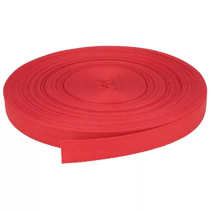 Taśma bawełniana jodełka 16mm kolor czerwony 50mb