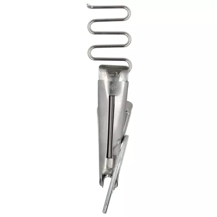 Lamownik S64 (KL9K) 19mm zwijający taśmę na pół, szyje po prostej - komplet (płytka, ząbki, stopka)