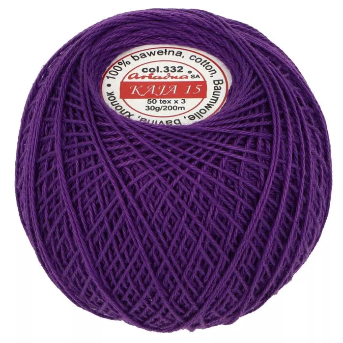 Kordonek Kaja 15 30g 200m kolor 332 fioletowy
