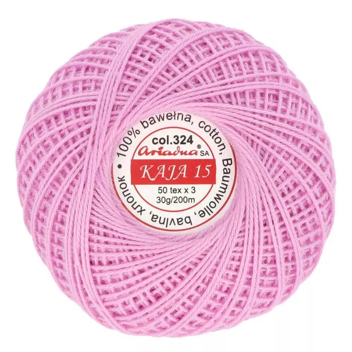 Kordonek Kaja 15 30g 200m kolor 324 fioletowy jasny