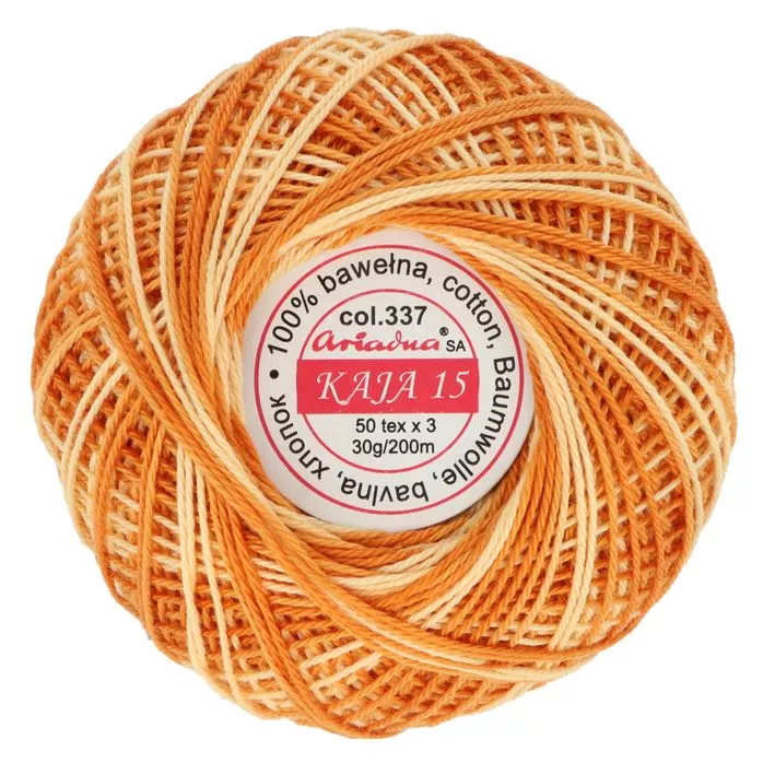 Kordonek Kaja 15 30g 200m kolor 0337 złoty cieniowany