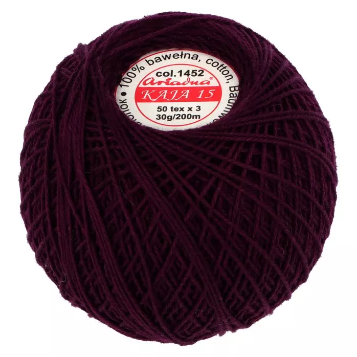 Kordonek Kaja 15 30g 200m kolor 1452 fioletowy