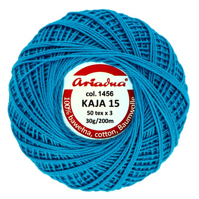Kordonek Kaja 15 30g 200m kolor 1456 zielony turkusowy