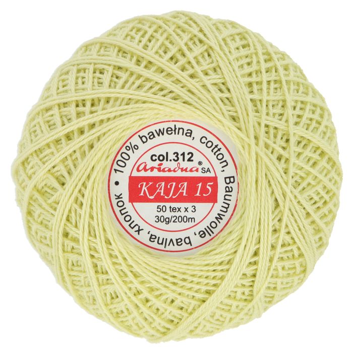 Kordonek Kaja 15 30g 200m kolor 312 zielony pistacja