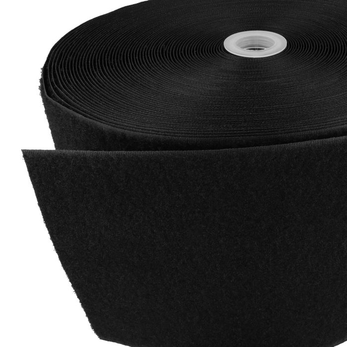 Rzep 150mm pętelka CZARNA /karton-150m/madis