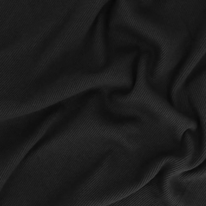 Ściągacz bawełniany 430g/m² kolor czarny szerokość 55cm 97,5% bawełna, 2,5% elastan