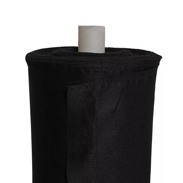 Dzianina poliestrowa szelkowa 250 g/m² kolor czarny 160 cm