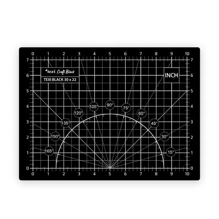 Mata podkładowa do cięcia 30x22 cm TEXI BLACK samoregenerująca dwustronna czarna