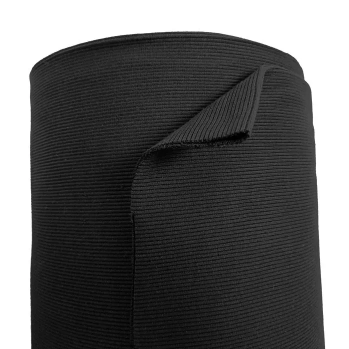 Ściągacz bawełniany 430g/m² kolor czarny szerokość 55cm 97,5% bawełna, 2,5% elastan