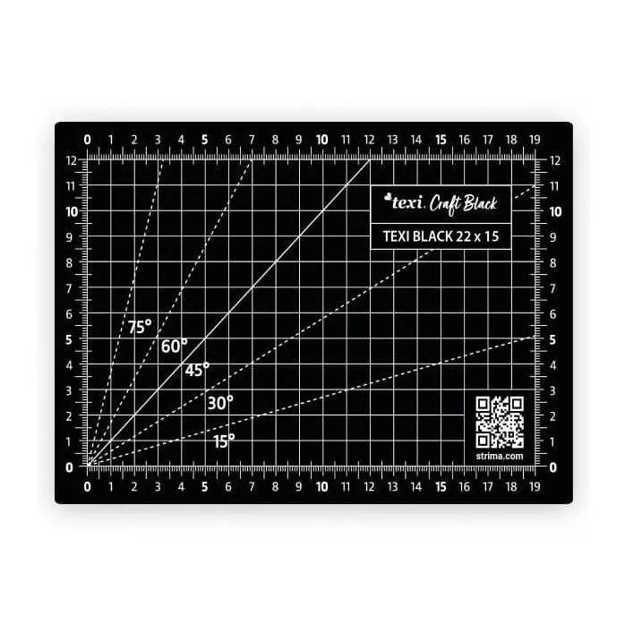 Mata podkładowa do cięcia 22x15 cm TEXI BLACK samoregenerująca dwustronna czarna