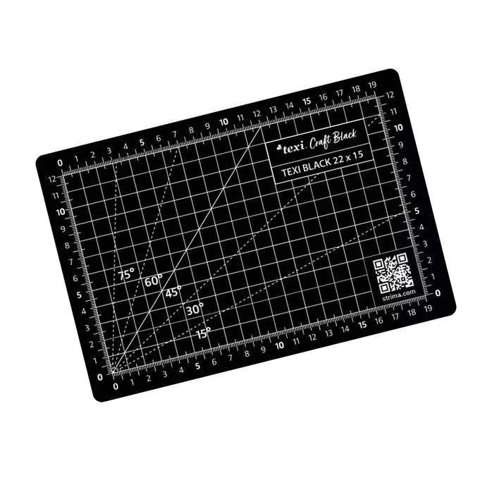 Mata podkładowa do cięcia 22x15 cm TEXI BLACK samoregenerująca dwustronna czarna