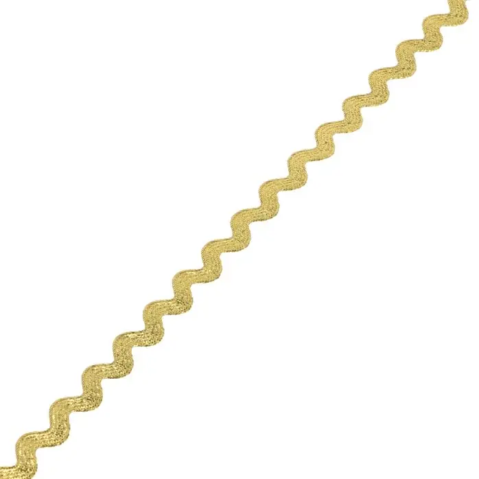 Taśma ząbkowana metalizowana 8mm kolor złoty 25mb