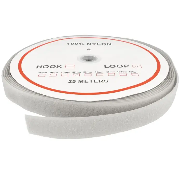 Rzep 30mm NYLON pętelka kolor SZARY JASNY JL256 (C133, JL036) /karton-800m/madis