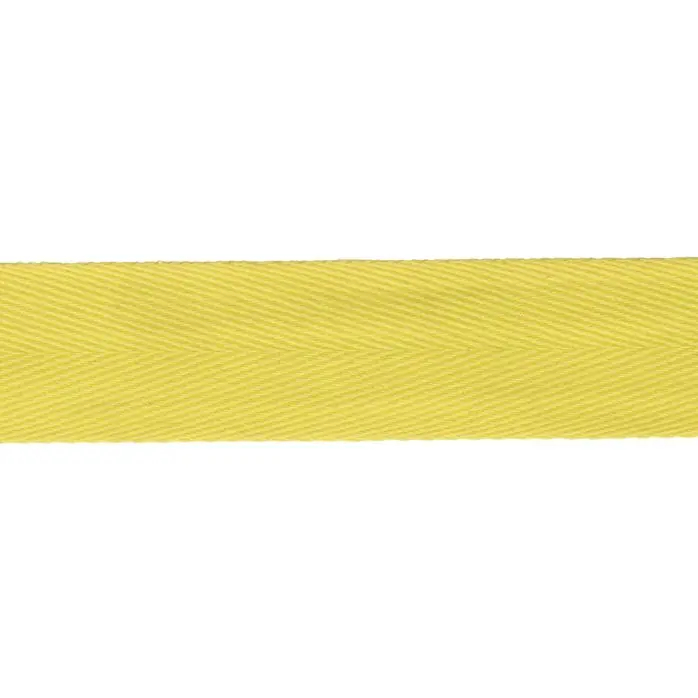 Taśma bawełniana jodełka 25mm kolor żółty 50mb