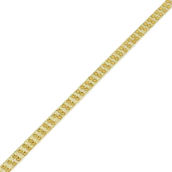Taśma ozdobna do naprasowania z dżetami 8mm kolor złoty
