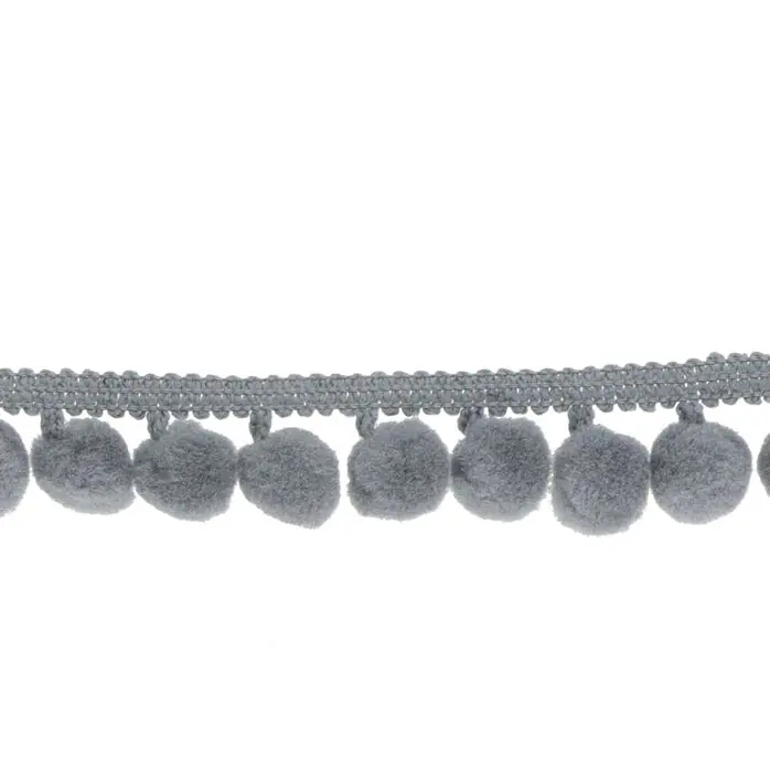Taśma ozdobna pomponikowa 18mm kolor szary 25mb