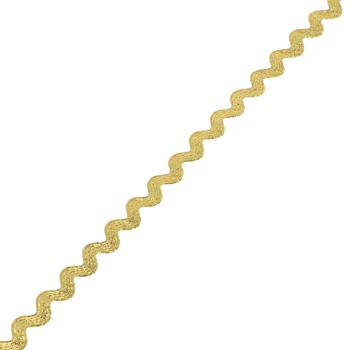 Taśma ząbkowana metalizowana 8mm kolor złoty 25mb