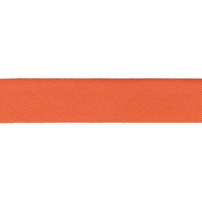 Taśma bawełniana jodełka 20mm kolor pomarańczowy 50mb