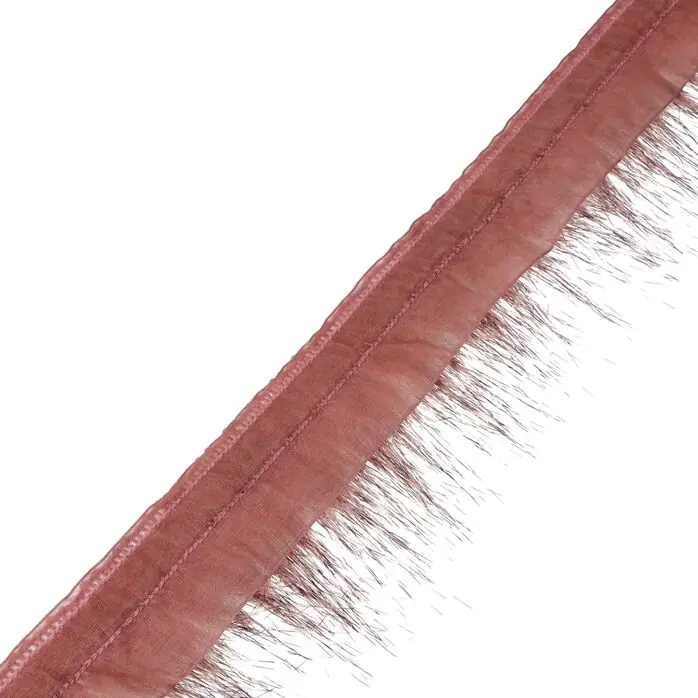 Taśma ozdobna 36mm z futerkiem kolor różowy 9mb