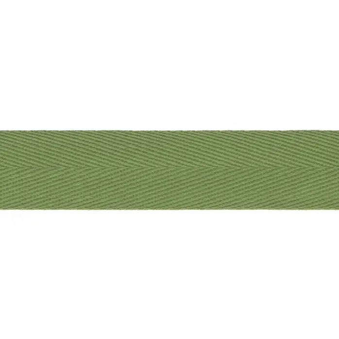 Taśma bawełniana jodełka 20mm kolor zielony jasny 50mb