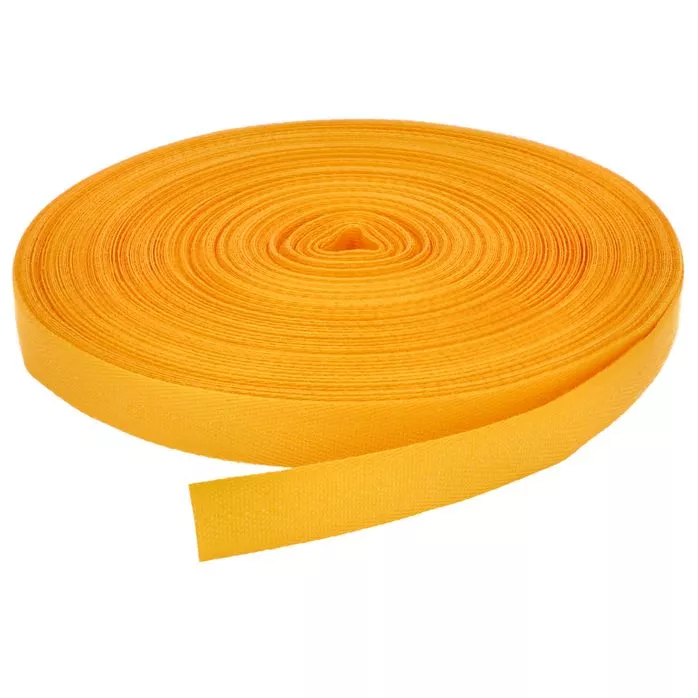 Taśma bawełniana jodełka 16mm kolor żółty 50mb