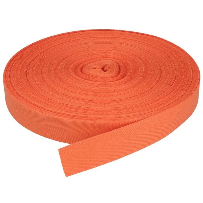 Taśma bawełniana jodełka 20mm kolor pomarańczowy 50mb