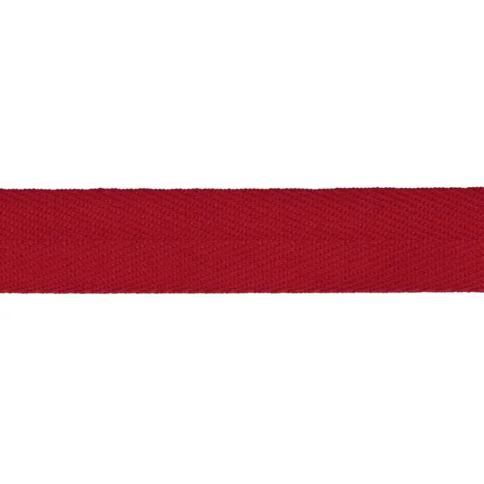 Taśma bawełniana jodełka 20mm kolor czerwony 50mb