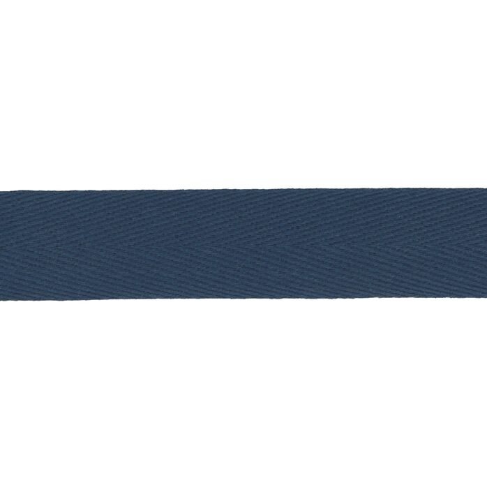 Taśma bawełniana jodełka 20mm kolor niebieski ciemny