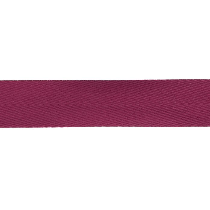 Taśma bawełniana jodełka 20mm kolor różowy ciemny 50mb