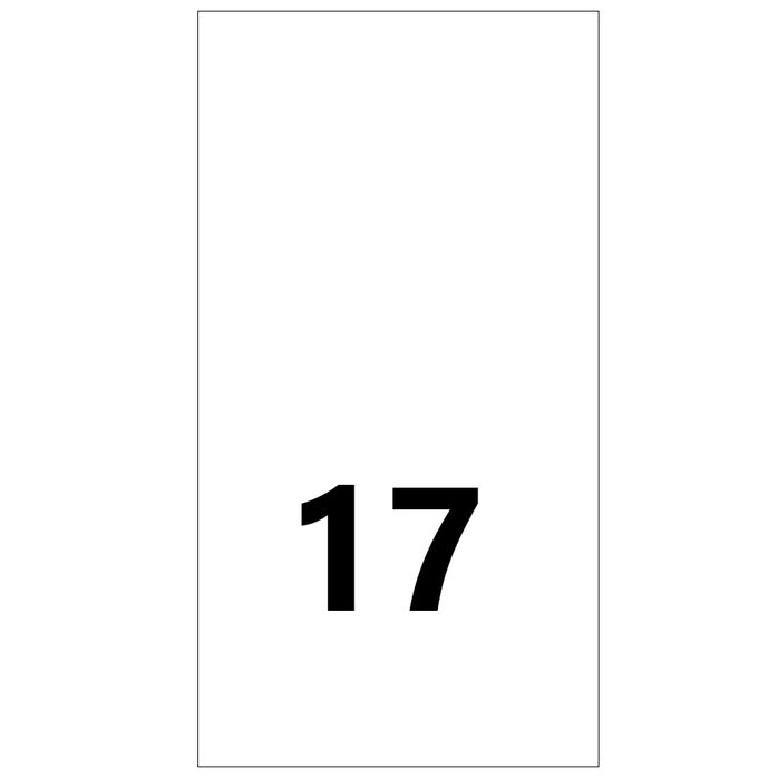 Wszywki rozmiarowe 17