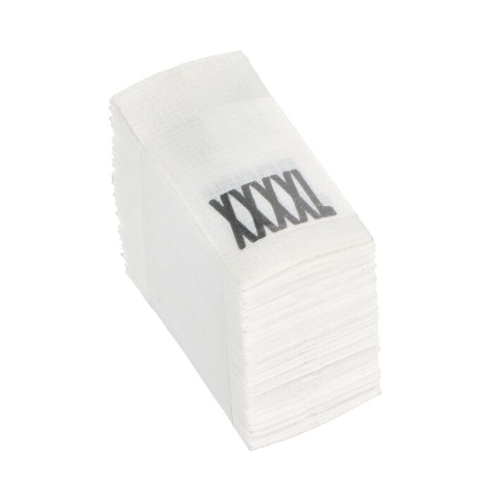 Wszywki rozmiarowe XXXXL