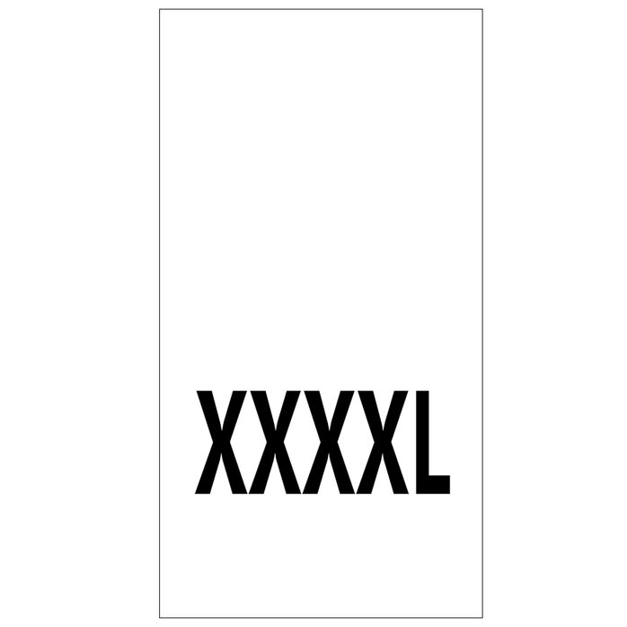 Wszywki rozmiarowe XXXXL