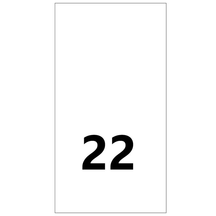 Wszywki rozmiarowe 22
