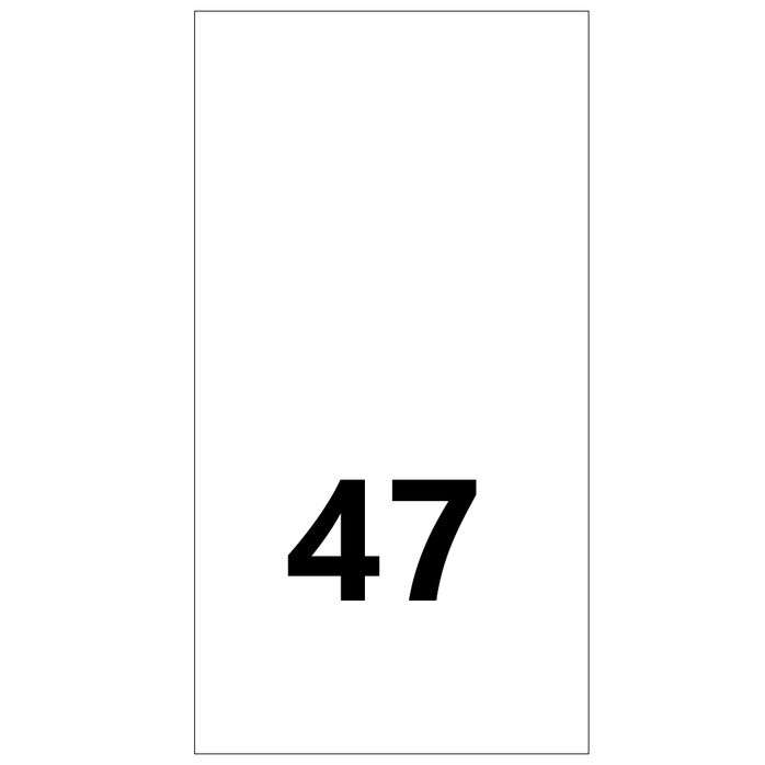 Wszywki rozmiarowe 47