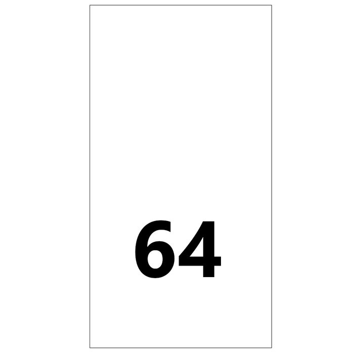 Wszywki rozmiarowe 64