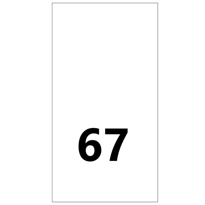 Wszywki rozmiarowe 67