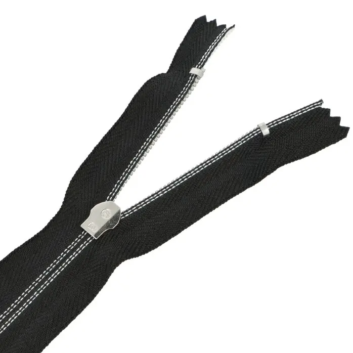 Zamek błyskawiczny #5 nierozdzielczy ozdobny 12cm kolor czarny